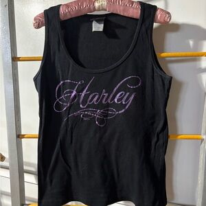 Harley-Davidson Black Tank with Purple Harley Script